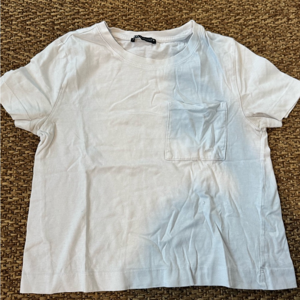 Zara White Crop Top